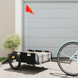 Bike Trailer Black Oxford Fabric and Iron