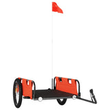 Bike Trailer Orange Oxford Fabric and Iron - Front View