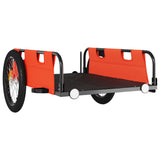 Bike Trailer Orange Oxford Fabric and Iron - Top-Down View