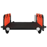 Bike Trailer Orange Oxford Fabric and Iron - 45-Degree Angle