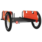 Bike Trailer Orange Oxford Fabric and Iron - Close-Up Angle