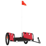 Bike Trailer Red Oxford Fabric and Iron - Front View