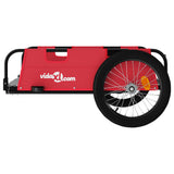 Bike Trailer Red Oxford Fabric and Iron - Rear View