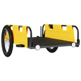 Bike Trailer Yellow Oxford Fabric and Iron - Top-Down View