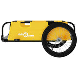 Bike Trailer Yellow Oxford Fabric and Iron - Rear View