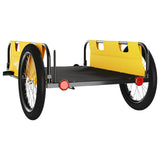 Bike Trailer Yellow Oxford Fabric and Iron - Close-Up Angle