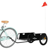 Bike Trailer Black Oxford Fabric and Iron - Side View