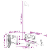 Bike Trailer Black Oxford Fabric and Iron