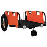 Bike Trailer Orange Oxford Fabric and Iron - Top-Down View