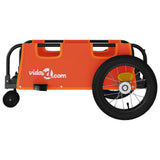 Bike Trailer Orange Oxford Fabric and Iron - Rear View
