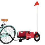 Bike Trailer Red Oxford Fabric and Iron - Side View