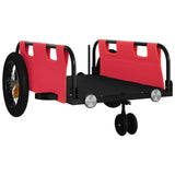 Bike Trailer Red Oxford Fabric and Iron - Top-Down View