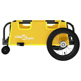 Bike Trailer Yellow Oxford Fabric and Iron - Rear View