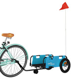 Bike Trailer Blue Oxford Fabric and Iron - Side View