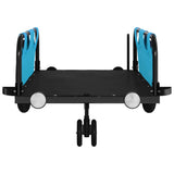 Bike Trailer Blue Oxford Fabric and Iron - 45-Degree Angle