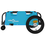 Bike Trailer Blue Oxford Fabric and Iron - Rear View