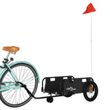 Bike Trailer Black Oxford Fabric and Iron - Side View