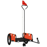 Bike Trailer Orange Oxford Fabric and Iron - Front View