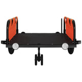 Bike Trailer Orange Oxford Fabric and Iron - 45-Degree Angle