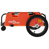 Bike Trailer Orange Oxford Fabric and Iron - Rear View