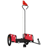 Bike Trailer Red Oxford Fabric and Iron - Front View