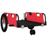 Bike Trailer Red Oxford Fabric and Iron - Top-Down View