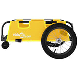 Bike Trailer Yellow Oxford Fabric and Iron - Rear View