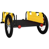 Bike Trailer Yellow Oxford Fabric and Iron - Close-Up Angle