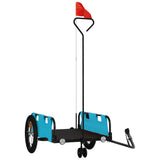Bike Trailer Blue Oxford Fabric and Iron - Front View