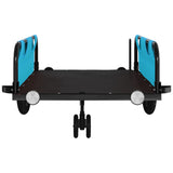 Bike Trailer Blue Oxford Fabric and Iron - 45-Degree Angle