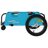 Bike Trailer Blue Oxford Fabric and Iron - Rear View