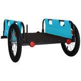Bike Trailer Blue Oxford Fabric and Iron - Close-Up Angle