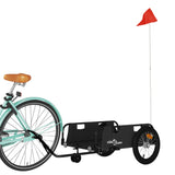 Bike Trailer Black Oxford Fabric and Iron - Side View