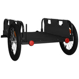Bike Trailer Black Oxford Fabric and Iron - Close-Up Angle