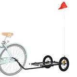 Bike Trailer Black 122x53x28 cm Iron - Side View