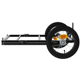 Bike Trailer Black 122x53x28 cm Iron - Rear View
