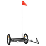 Bike Trailer Black 126x63x34 cm Iron - Front View
