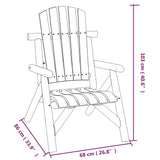 3 Piece Garden Lounge Set Solid Wood Spruce - Rear View