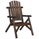 4 Piece Garden Lounge Set Solid Wood Spruce - Front View