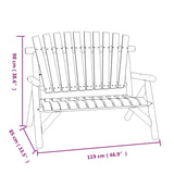 4 Piece Garden Lounge Set Solid Wood Spruce - Low Angle