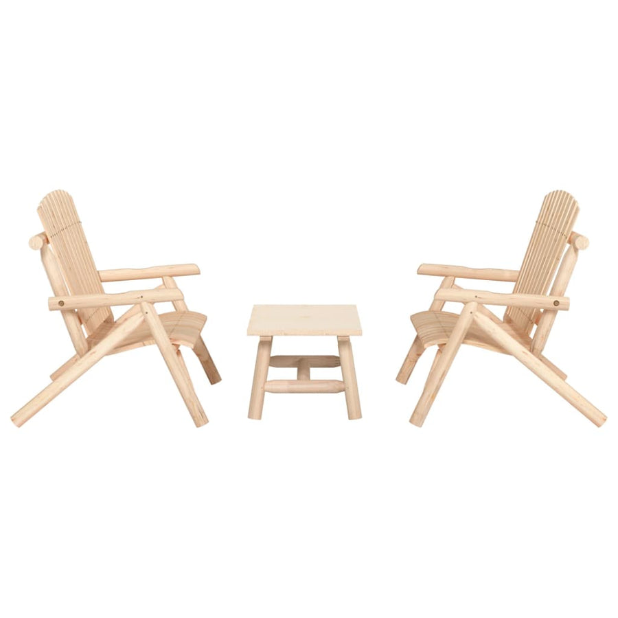 3 Piece Garden Lounge Set Solid Wood Spruce