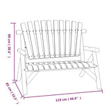 3 Piece Garden Lounge Set Solid Wood Spruce