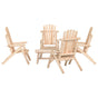5 Piece Garden Lounge Set Solid Wood Spruce