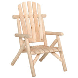 5 Piece Garden Lounge Set Solid Wood Spruce - Front View