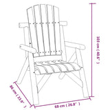 3 Piece Garden Lounge Set Solid Wood Spruce - Rear View
