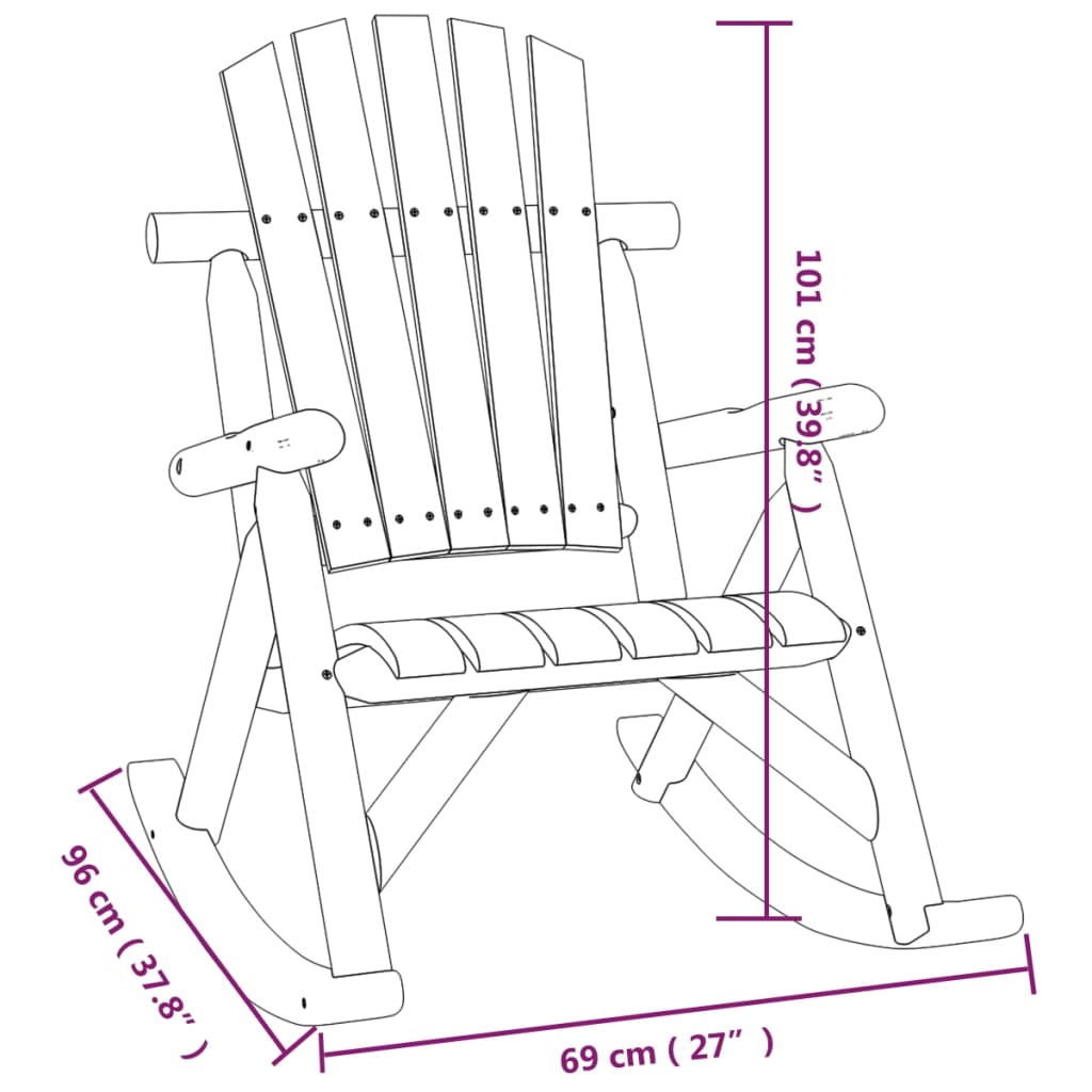 4 Piece Garden Lounge Set Solid Wood Spruce
