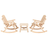 3 Piece Garden Lounge Set Solid Wood Spruce