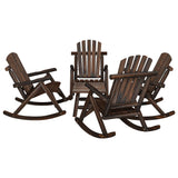 5 Piece Garden Lounge Set Solid Wood Spruce