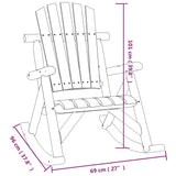3 Piece Garden Lounge Set Solid Wood Spruce - Rear View
