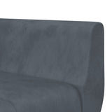 L-shaped Sofa Bed Dark Grey 275x140x70 cm Velvet - Low Angle